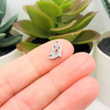1, 4, 20 or 50 Pieces: Small Stainless Steel Halloween Ghost Charms