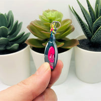 1, 4 or 20 Pieces: Pink Skull Bomb Charms - Double Sided