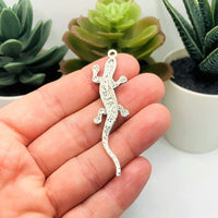 Large Lizard Pendant Charms, 56x15mm
