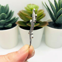 Large Lizard Pendant Charms, 56x15mm