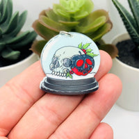 Creepy Christmas Snow Globe Charms, 31x35mm