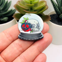 Creepy Christmas Snow Globe Charms, 31x35mm