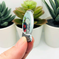 Creepy Christmas Snow Globe Charms, 31x35mm