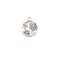 1, 4, 20 or 50 Pieces: Silver Christmas Ornament Charms - Double Sided