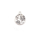 1, 4, 20 or 50 Pieces: Silver Christmas Ornament Charms - Double Sided