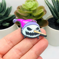 1, 4 or 20 Pieces: Creepy Christmas Scary Snowman Charms - Double Sided