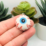 1, 4 or 20 Pieces: Creepy 3D Eyeball Halloween Charms