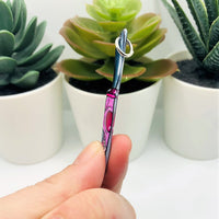 1, 4 or 20 Pieces: Black and Pink Knife with Skull Face Halloween Charms - Double Sided