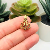 4 or 20 Pieces: Light Gold Lotus Bead Diffuser Lockets