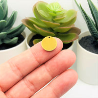 12mm, 18k Gold Plated Stamping Tag Blanks