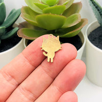 4, 20 or 50 Pieces: White Enamel Cat Charms