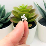 4, 20 or 50 Pieces: Silver Mistletoe Holly Christmas Charms - Double Sided