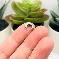4, 20 or 50 Pieces: 3D Dolphin Spacer Charm Beads - Double Sided