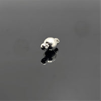 4, 20 or 50 Pieces: Round Magnetic Silver Plated Jewelry Clasps