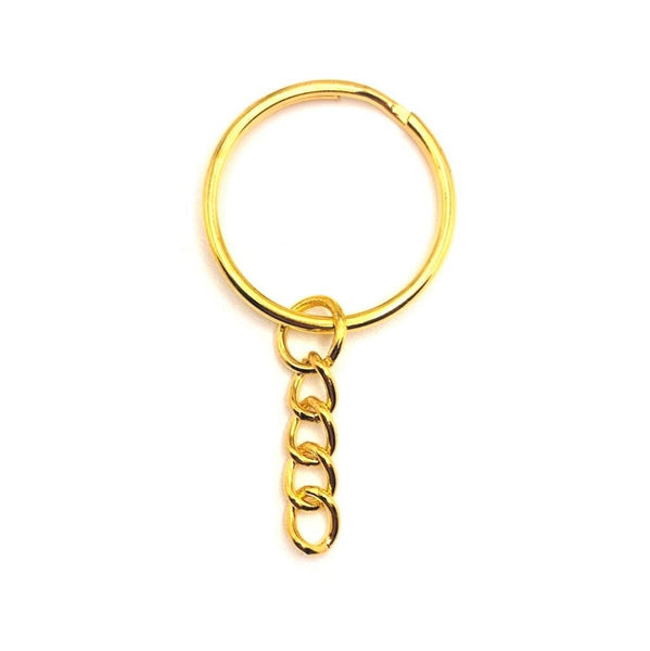 4, 20 or 50 Pieces: Bronze Split Ring Key Chain Starter Base