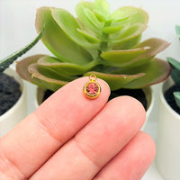 4, 20 or 50 Pieces: 303 Stainless Steel, 18k Gold, Light Pink October Birthstone Rhinestone Charms