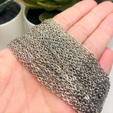 10 Meters Antique Silver Bulk Chain 2x3mm links