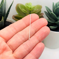 100 or 500 Pieces: 38 mm Silver Plated Head Pins, 20 gauge