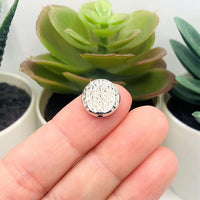 4, 20 or 50 Pieces: Rough Antique Silver Round Spacer Beads, 12mm - Double Sided