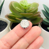 4, 20 or 50 Pieces: Rough Antique Silver Round Spacer Beads, 12mm - Double Sided