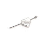 4, 20 or 50 Pieces: Antique Silver Heart Spacer Beads, 12x11mm - Double Sided