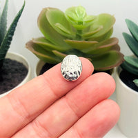 4, 20 or 50 Pieces: Rough Oval Silver 11x13mm Spacer Beads
