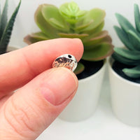 4, 20 or 50 Pieces: Rough Oval Silver 11x13mm Spacer Beads