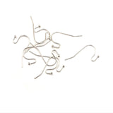 100 or 500 Pieces: Silver Plated Shepherd Fish Hook Earring Wires