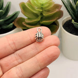 4, 20 or 50 Pieces: Silver Volleyball 3D Charms