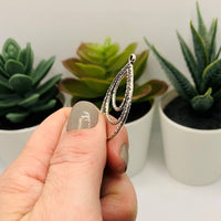 Silver Triple Teardrop Pendants, 35x21mm