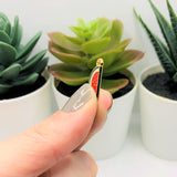 4, 20 or 50 Pieces: Red and Gold Enamel Watermelon Charms