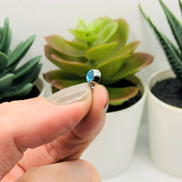 4, 20 or 50 Pieces: Small Aqua Blue December Birthstone Rhinestone Charms