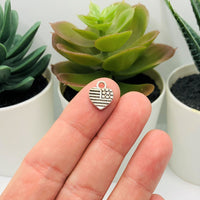 4, 20 or 50 Pieces: Silver American Flag USA Heart Charms