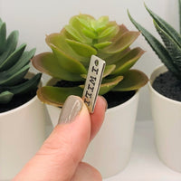 4, 20 or 50 Pieces: Silver I Will Affirmation Tag Charms - Double Sided