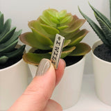 4, 20 or 50 Pieces: Silver I Will Affirmation Tag Charms - Double Sided