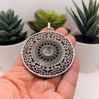 Large Silver Tribal Ethnic Necklace Pendants, 68x56mm