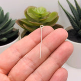 100 or 500 Pieces: 22 mm Silver Plated Eye Pins, 21 gauge