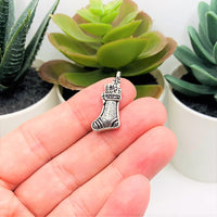 11 Piece Antique Silver Christmas Mix Charms