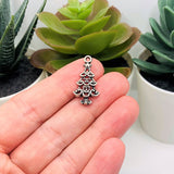 11 Piece Antique Silver Christmas Mix Charms