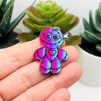 1, 4 or 20 Pieces: Punk Valentine's Day Creepy Doll Charms - Double Sided