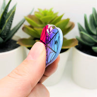 1, 4 or 20 Pieces: Punk Valentine's Day Heart with Spiderwebs Charms - Double Sided