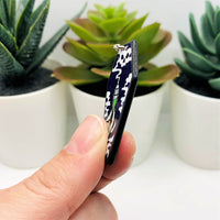 1, 4 or 20 Pieces: Purple Coffin with Poison Vial Charms - Double Sided