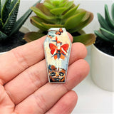 1, 4 or 20 Pieces: Fall/Autumn Coffin Butterfly Fairy Charms - Double Sided