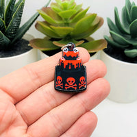 Punk Bloody Birthday Cake Charms, 36x21mm