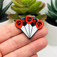 1, 4 or 20 Pieces: Punk Bloody Birthday Balloons Charms - Double Sided