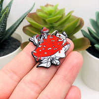 1, 4 or 20 Pieces: Red Mushroom Girl Toadstool Charms - Double Sided