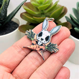 1, 4 or 20 Pieces: Creepy Easter Bunny Charms - Double Sided
