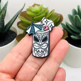 1, 4 or 20 Pieces: Spooky Summer Tiki Mai Tai Drink Charms - Double Sided