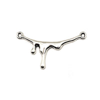 4, 20 or 50 Pieces: Silver Blood Drip Connector Charms