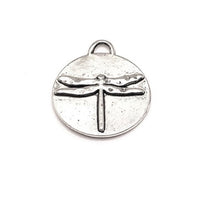 4, 20 or 50 Pieces: Silver Dragonfly Coin Charms